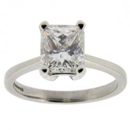 A Radiant Cut Diamond single stone Ring