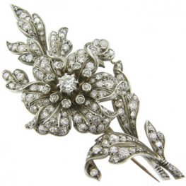 Diamond Flower Brooch circa 1900