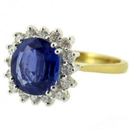 A Sapphire Cluster Ring
