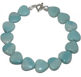 An Amazonite and Rock Crystal Necklace with Heart Amazonites