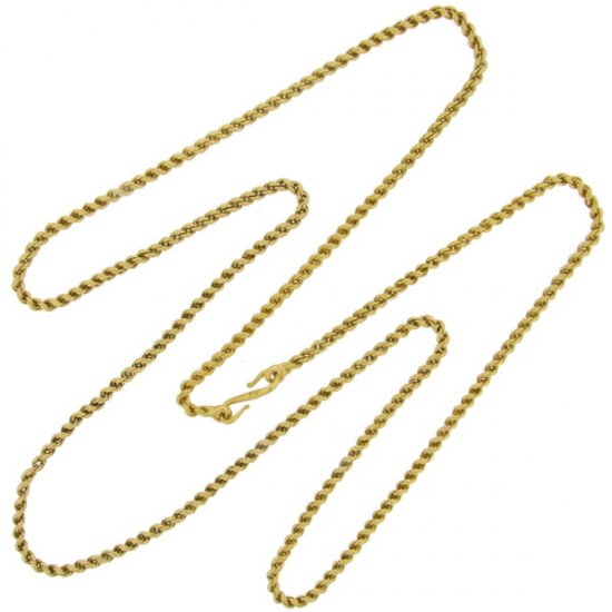 Vintage Gold 22ct Rope Chain measuring 35'' - Click Image to Close