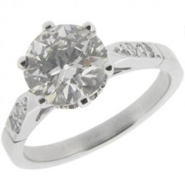 Edwardian Diamond engagement ring with diamond shoulders