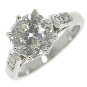 Cushion Cut diamond solitaire ring - Click Image to Close