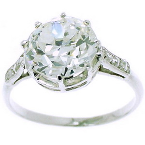 Edwardian Diamond Single Stone Ring Circa 1910 - Click Image to Close