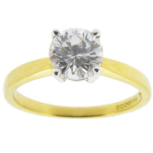 A Brilliant Cut Diamond single stone ring - Click Image to Close