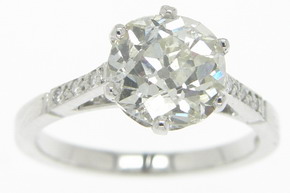 Antique Old Cut Brilliant Diamond Engagement Ring - Click Image to Close