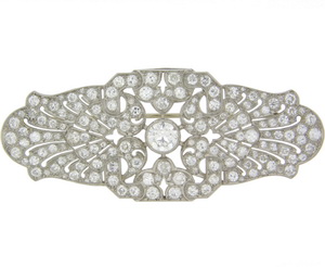 Art Deco Diamond brooch - Click Image to Close