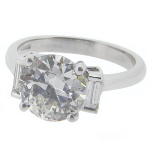 Art Deco style Diamond Solitaire Ring - Click Image to Close