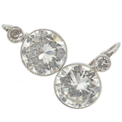 Anitique Diamond Earrings 8.00 carats - Click Image to Close