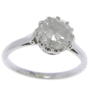 Brilliant cut Diamond set as a Diamond Solitaire ring - Click Image to Close