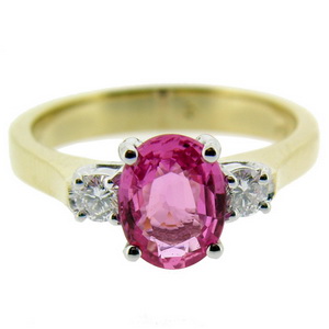 Pink Sapphire Ring - Click Image to Close