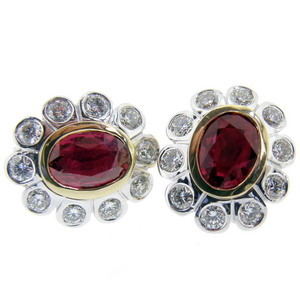 Ruby Ear Studs - Click Image to Close