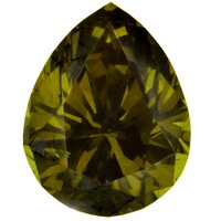 Olive Green Diamond - Pearshape 1.65cts - Click Image to Close