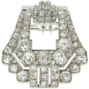 An exceptional Art Deco Diamond clip from the 1920s - Click Image to Close