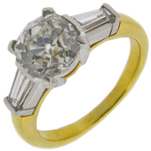 Old Cut Solitaire Ring 1.25cts by Tiffany - Click Image to Close