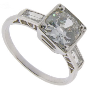 Vintage Diamond Solitaire Ring 1.19 Cts - Click Image to Close