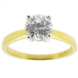A Brilliant Cut Diamond single stone ring