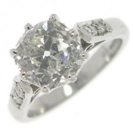 Cushion Cut diamond solitaire ring