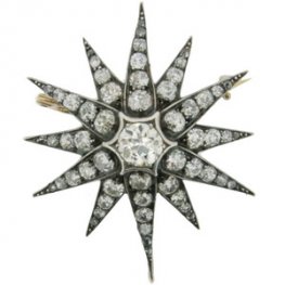 Vintage Diamond Star Brooch