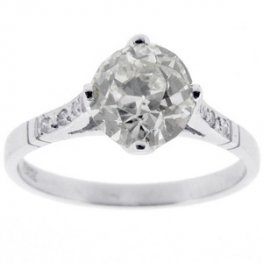 18ct White Gold Edwardian Diamond single stone Ring