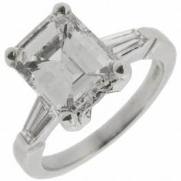 Emerald Cut Diamond Ring- 2.04 cts F VS2