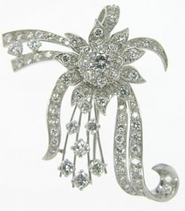 A 1960's Diamond Floral Spray Brooch