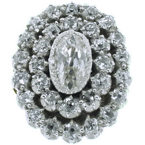 Late 19th Century Victorian Diamond Cluster ring - Click Image to Close