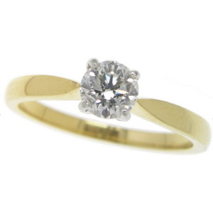 Modern Brilliant Cut Solitaire engagement ring. Diamond 0.51cts - Click Image to Close