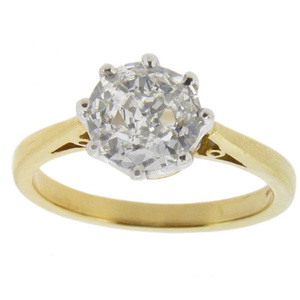 Antique Diamond engagement solitaire from the Edwardian Period