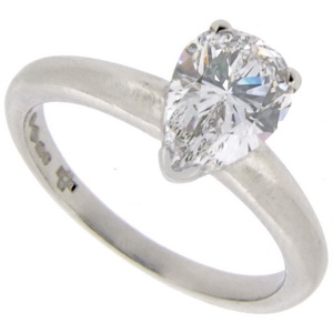E Colour Flawless Pear shape Diamond Ring 1.11cts - Click Image to Close