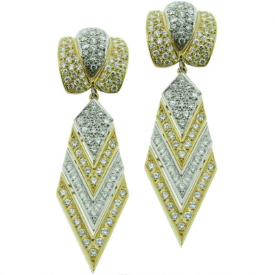 Cocktail Diamond earrings - Click Image to Close
