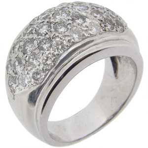 Diamond pave set ring set with 2 carats of sparking white diamon - Click Image to Close