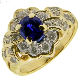 Vintage Sapphire & Diamond ring - Click Image to Close