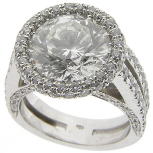 Large Diamond Solitaire ring - 5.36 Carats - Click Image to Close