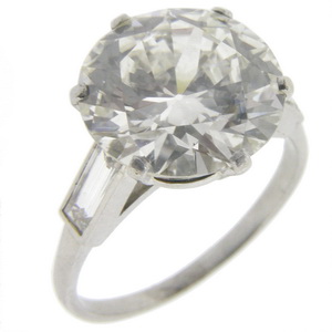 4.69 Carat Round Diamond Solitaire Ring - Click Image to Close