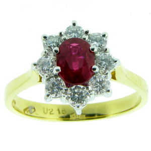 Oval Ruby Ring - Click Image to Close